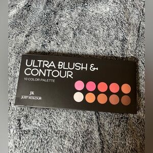 10-Color Blush & Contour Palette - Pink, Orange, Brown
